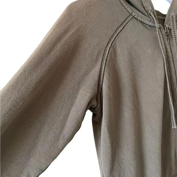 Life is Good/ Good Vibes Olive Long Sleeves Cotton Unisex Hoodie Sweatshirt S - Picture 8 of 14